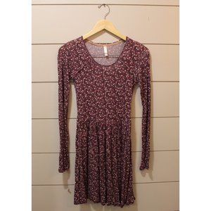 Long Sleeve Purple Floral Sundress